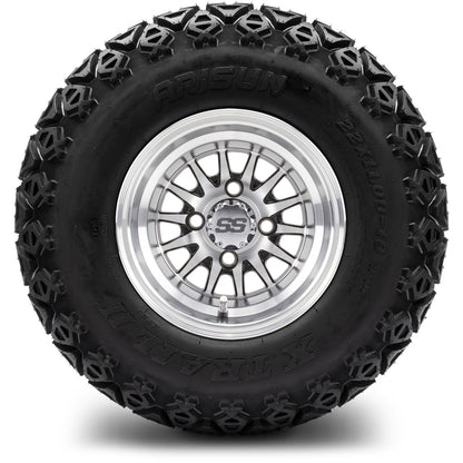 MODZ® 10" Medusa Machined Black Wheels & Off-Road Tires Combo