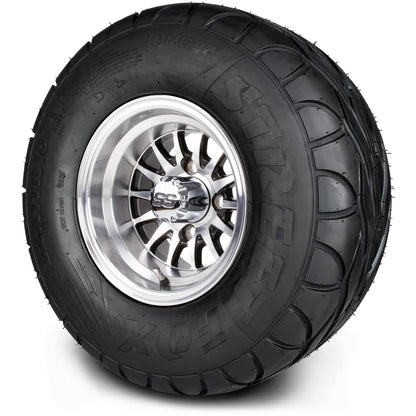 MODZ® 10" Medusa Machined Black Wheels & Street Tires Combo