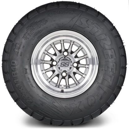 MODZ® 10" Medusa Machined Black Wheels & Street Tires Combo