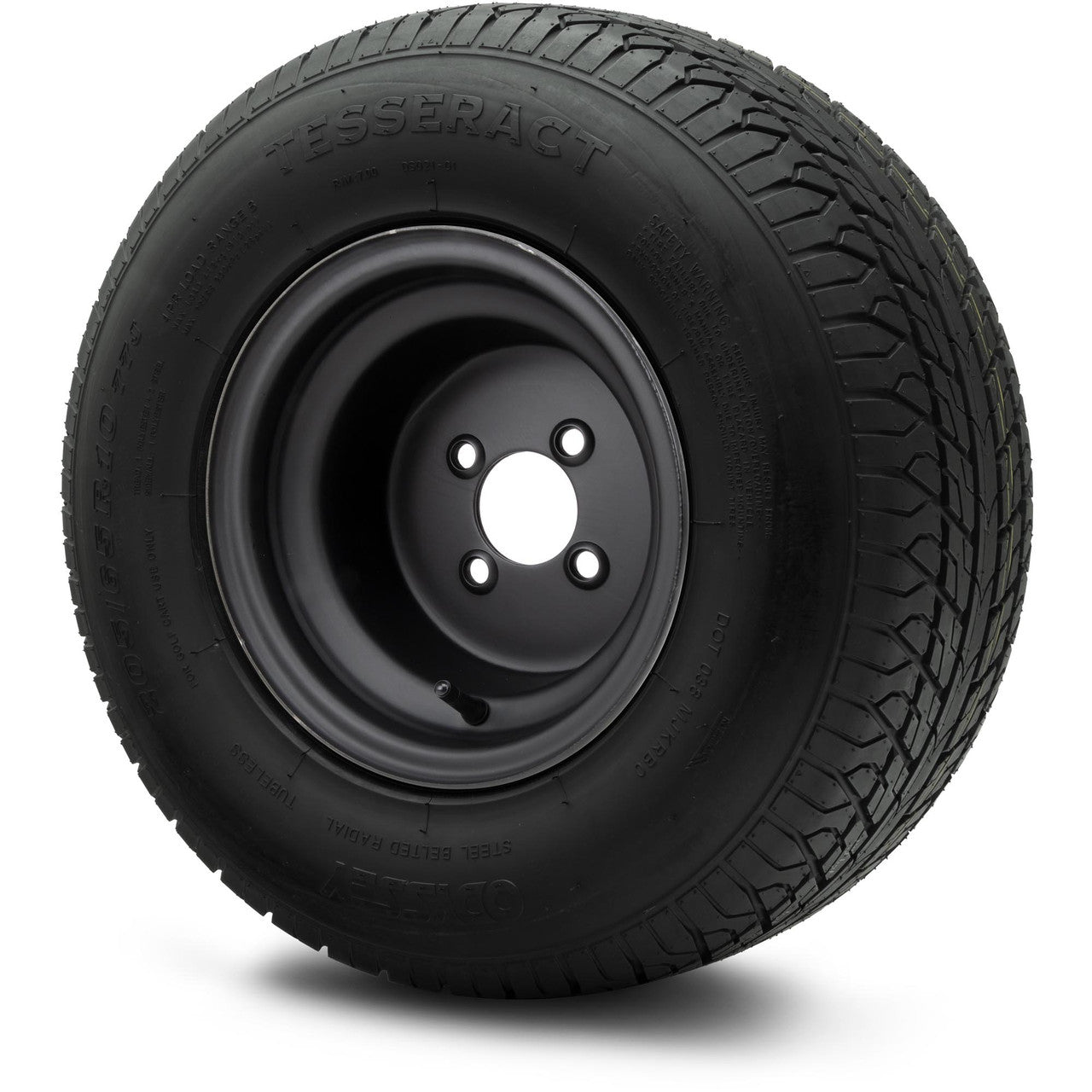 MODZ® 10" Steel Matte Black Wheels & Street Tires Combo