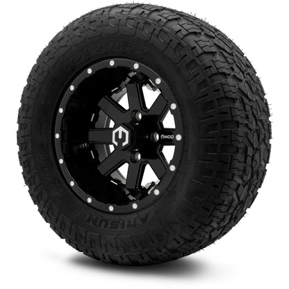MODZ® 12" Assault Glossy Black with Ball Mill Wheels & Off-Road Tires Combo