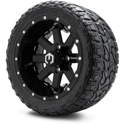 MODZ® 12" Assault Glossy Black with Ball Mill Wheels & Off-Road Tires Combo