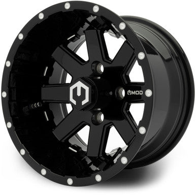 MODZ® Assault Glossy Black 12" Golf Cart Wheel
