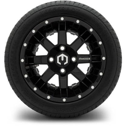 MODZ® 12" Assault Glossy Black with Ball Mill Wheels & Street Tires Combo