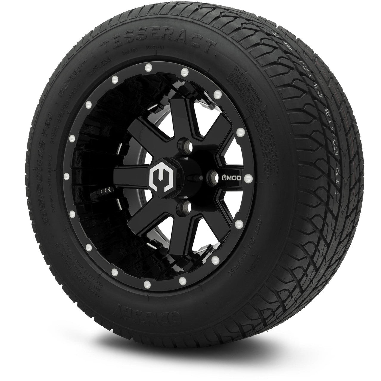 MODZ® 12" Assault Glossy Black with Ball Mill Wheels & Street Tires Combo