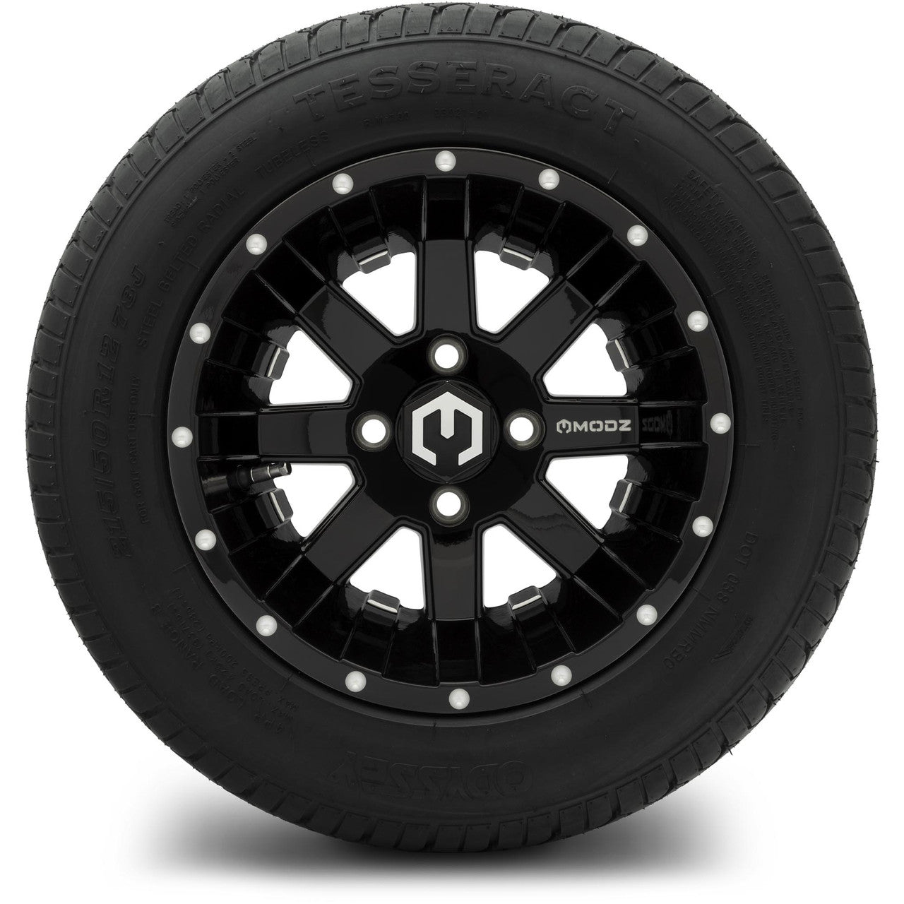 MODZ® 12" Assault Glossy Black with Ball Mill Wheels & Street Tires Combo
