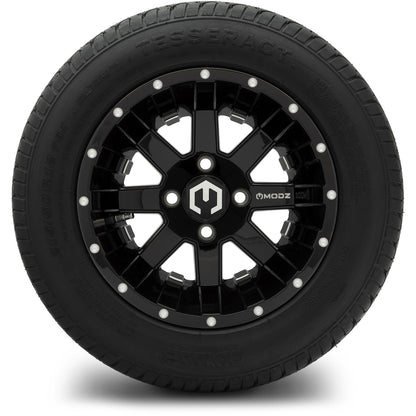 MODZ® 12" Assault Glossy Black with Ball Mill Wheels & Street Tires Combo