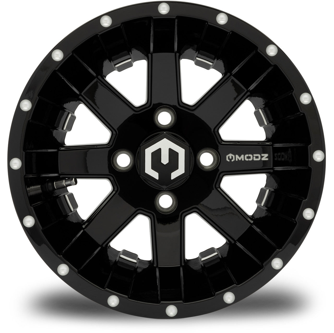 MODZ® Assault Glossy Black 12" Golf Cart Wheel
