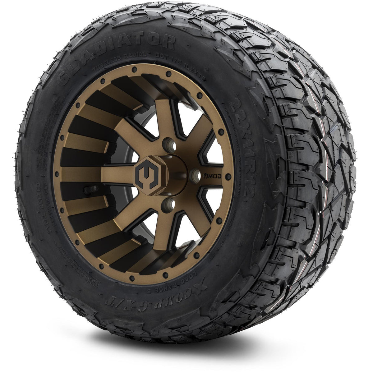 MODZ® 12" Assault Matte Bronze Wheels & Off-Road Tires Combo