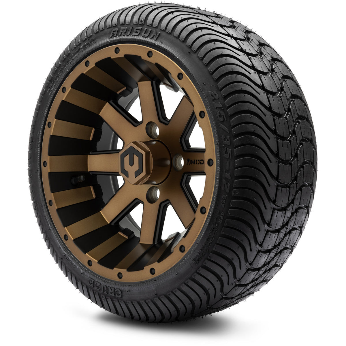 MODZ® 12" Assault Matte Bronze Wheels & Street Tires Combo