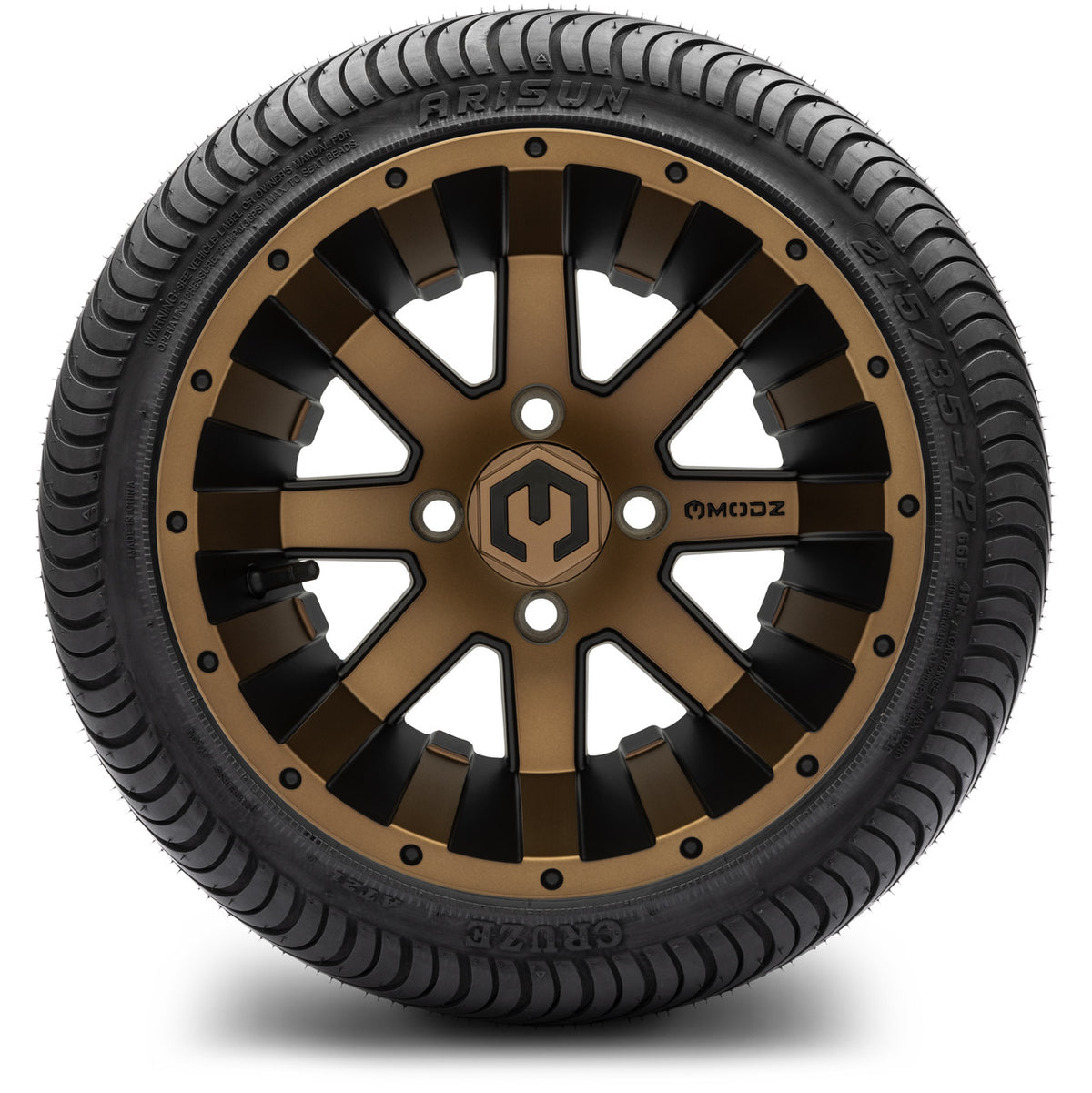 MODZ® 12" Assault Matte Bronze Wheels & Street Tires Combo