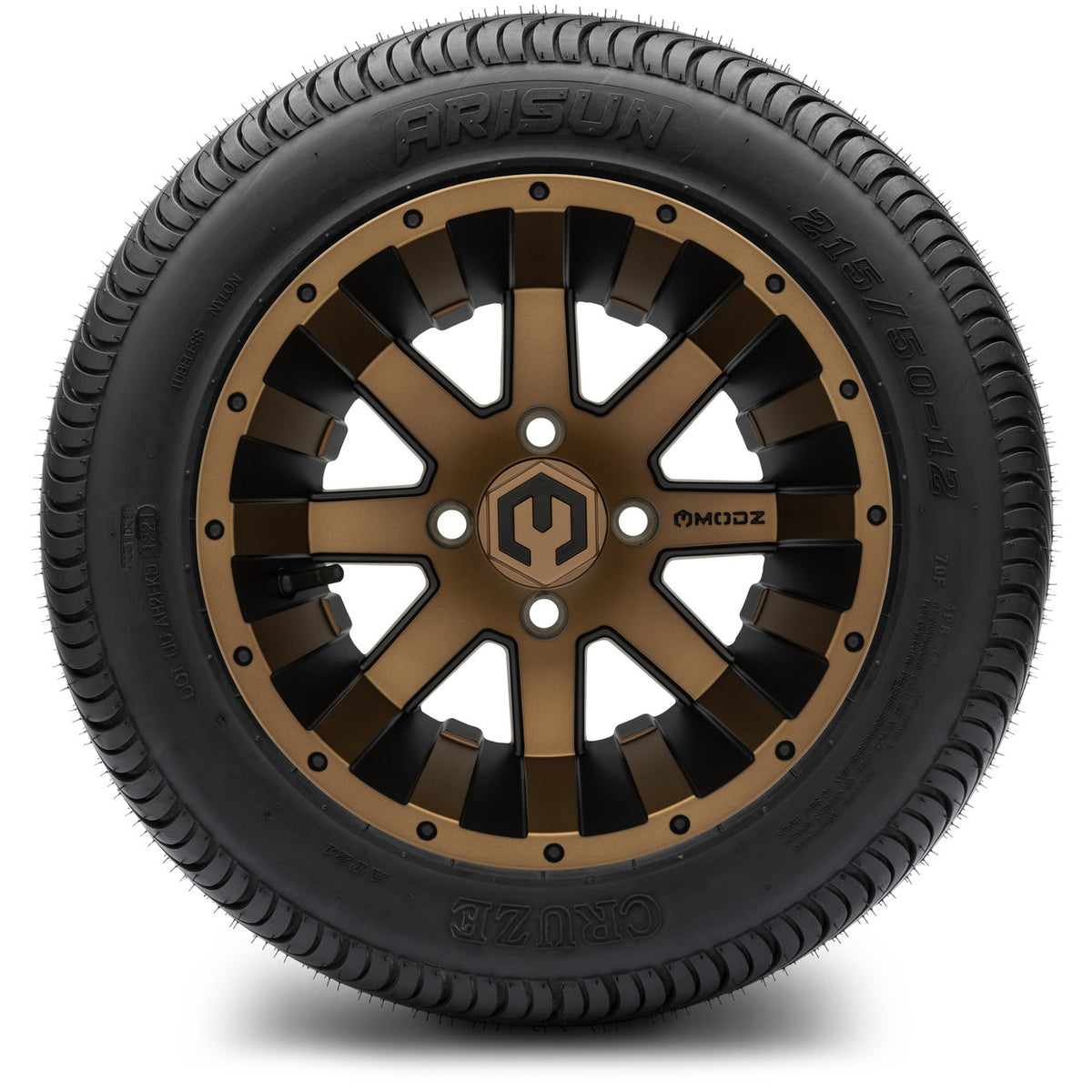 MODZ® 12" Assault Matte Bronze Wheels & Street Tires Combo