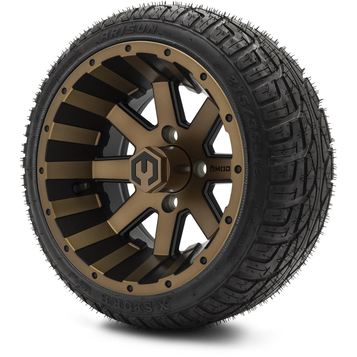 MODZ® 12" Assault Matte Bronze Wheels & Street Tires Combo