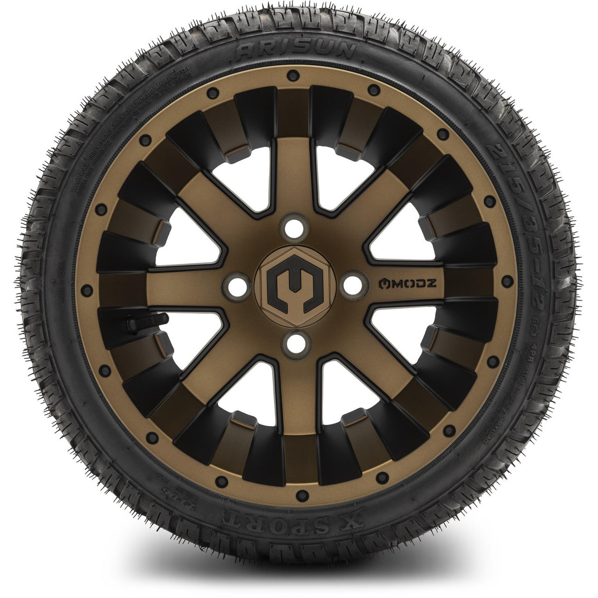 MODZ® 12" Assault Matte Bronze Wheels & Street Tires Combo