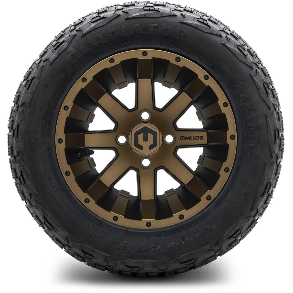 MODZ® 12" Assault Matte Bronze Wheels & Off-Road Tires Combo