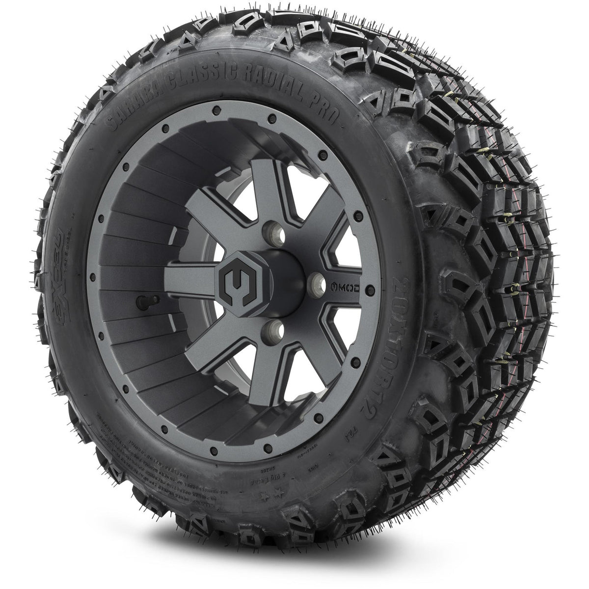 MODZ® 12" Assault Matte Gunmetal Wheels & Off-Road Tires Combo