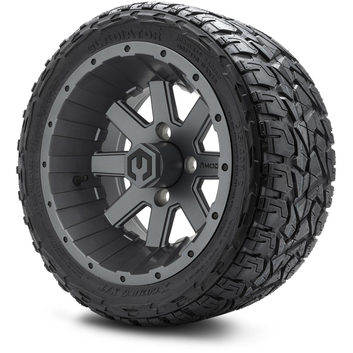 MODZ® 12" Assault Matte Gunmetal Wheels & Off-Road Tires Combo