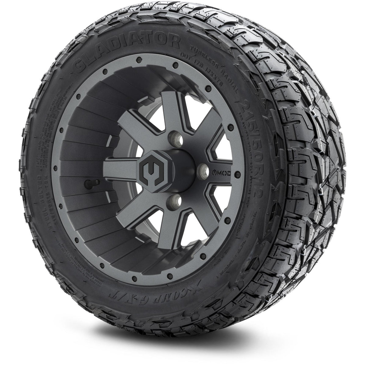 MODZ® 12" Assault Matte Gunmetal Wheels & Off-Road Tires Combo