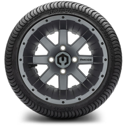 MODZ® 12" Assault Matte Gunmetal Wheels & Street Tires Combo
