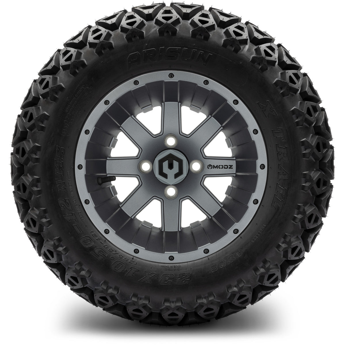 MODZ® 12" Assault Matte Gunmetal Wheels & Off-Road Tires Combo