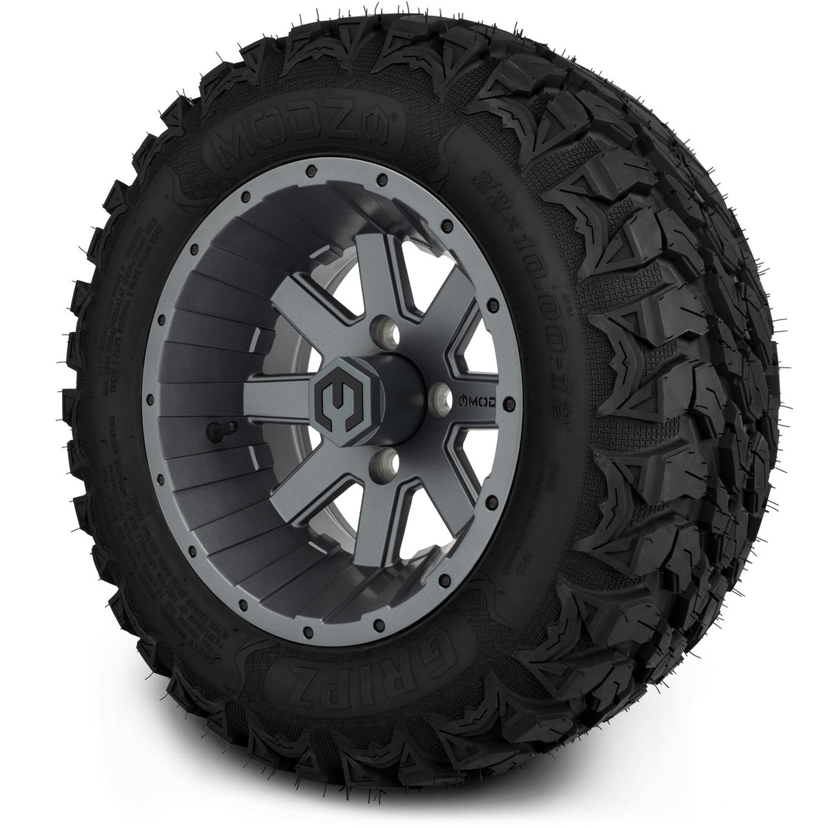 MODZ® 12" Assault Matte Gunmetal Wheels & Off-Road Tires Combo