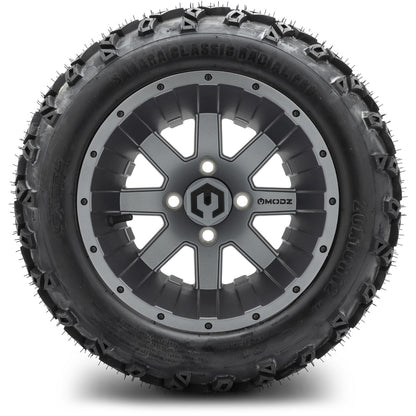 MODZ® 12" Assault Matte Gunmetal Wheels & Off-Road Tires Combo
