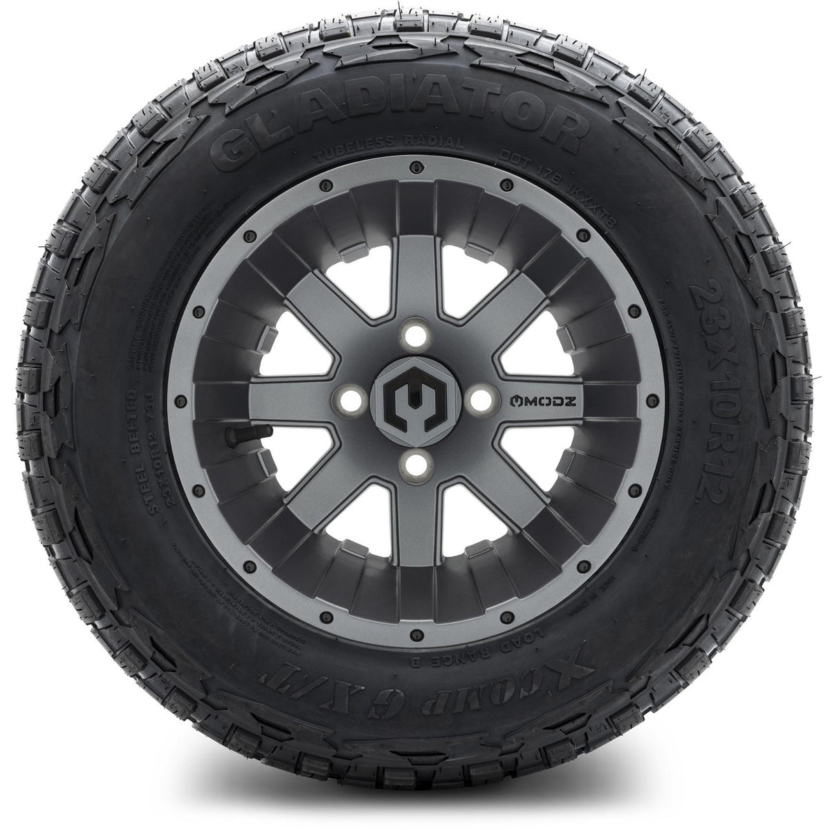 MODZ® 12" Assault Matte Gunmetal Wheels & Off-Road Tires Combo