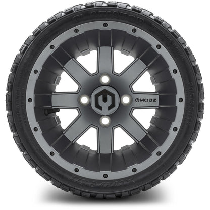 MODZ® 12" Assault Matte Gunmetal Wheels & Off-Road Tires Combo