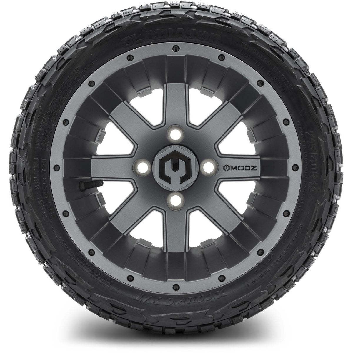 MODZ® 12" Assault Matte Gunmetal Wheels & Off-Road Tires Combo