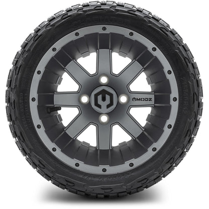 MODZ® 12" Assault Matte Gunmetal Wheels & Off-Road Tires Combo