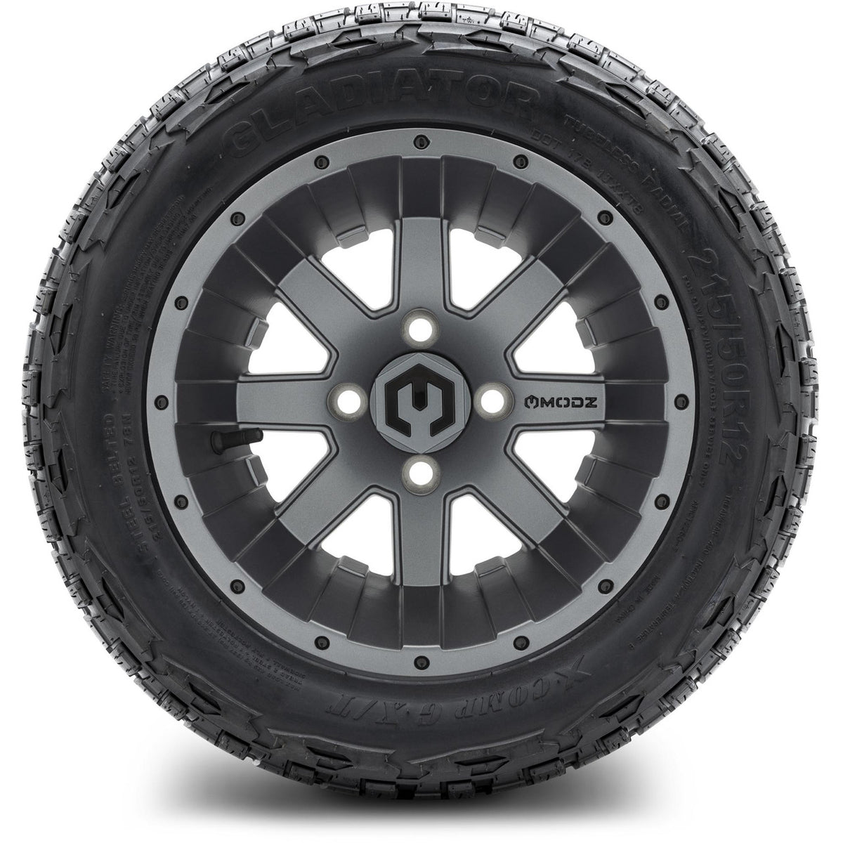 MODZ® 12" Assault Matte Gunmetal Wheels & Off-Road Tires Combo