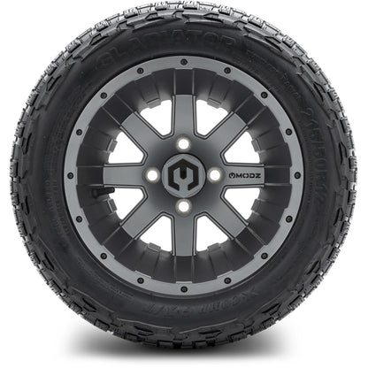 MODZ® 12" Assault Matte Gunmetal Wheels & Off-Road Tires Combo