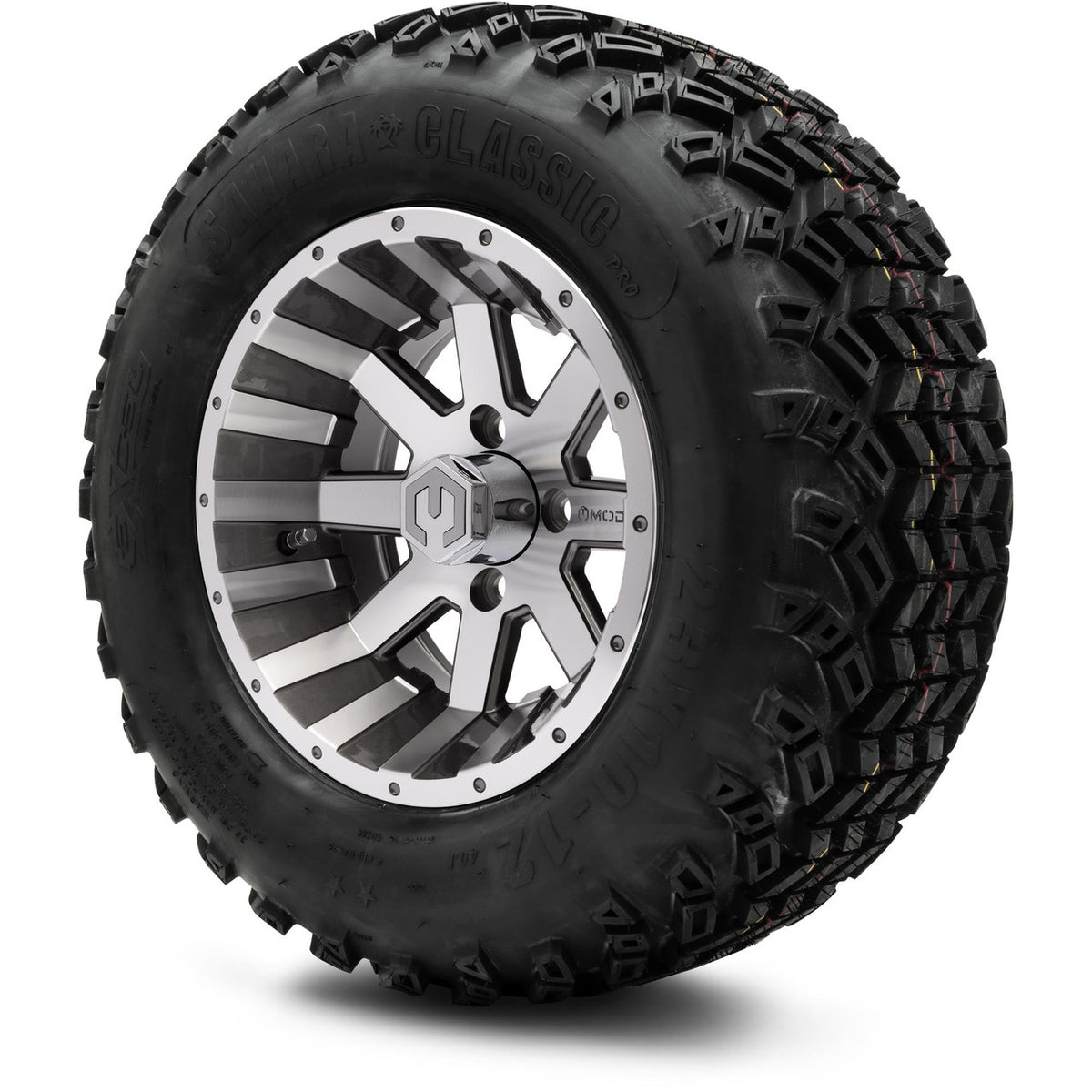 MODZ® 12" Assault Machined Gunmetal Wheels & Off-Road Tires Combo