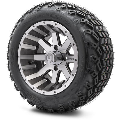 MODZ® 12" Assault Machined Gunmetal Wheels & Off-Road Tires Combo
