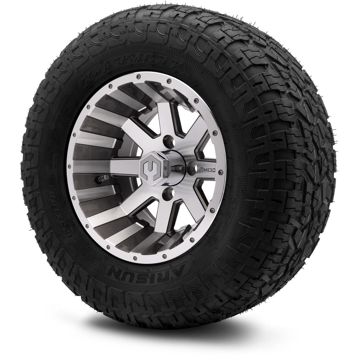 MODZ® 12" Assault Machined Gunmetal Wheels & Off-Road Tires Combo