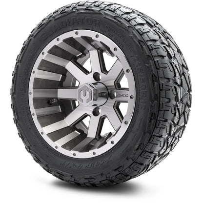 MODZ® 12" Assault Machined Gunmetal Wheels & Off-Road Tires Combo