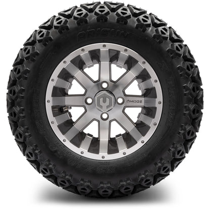 MODZ® 12" Assault Machined Gunmetal Wheels & Off-Road Tires Combo