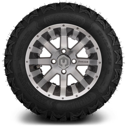 MODZ® 12" Assault Machined Gunmetal Wheels & Off-Road Tires Combo
