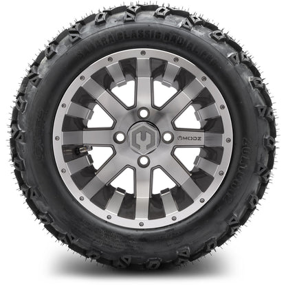 MODZ® 12" Assault Machined Gunmetal Wheels & Off-Road Tires Combo