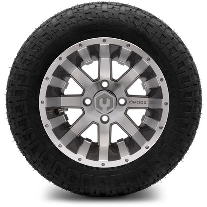 MODZ® 12" Assault Machined Gunmetal Wheels & Off-Road Tires Combo