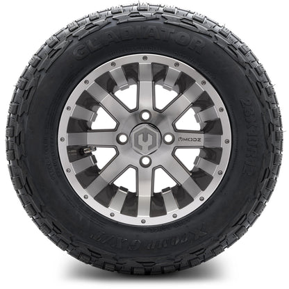 MODZ® 12" Assault Machined Gunmetal Wheels & Off-Road Tires Combo