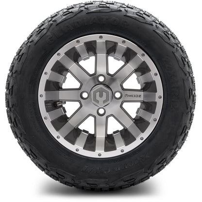 MODZ® 12" Assault Machined Gunmetal Wheels & Off-Road Tires Combo