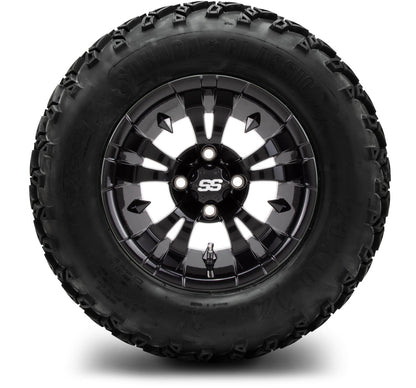 MODZ® 12" Vampire Glossy Black Wheels & Off-Road Tires Combo