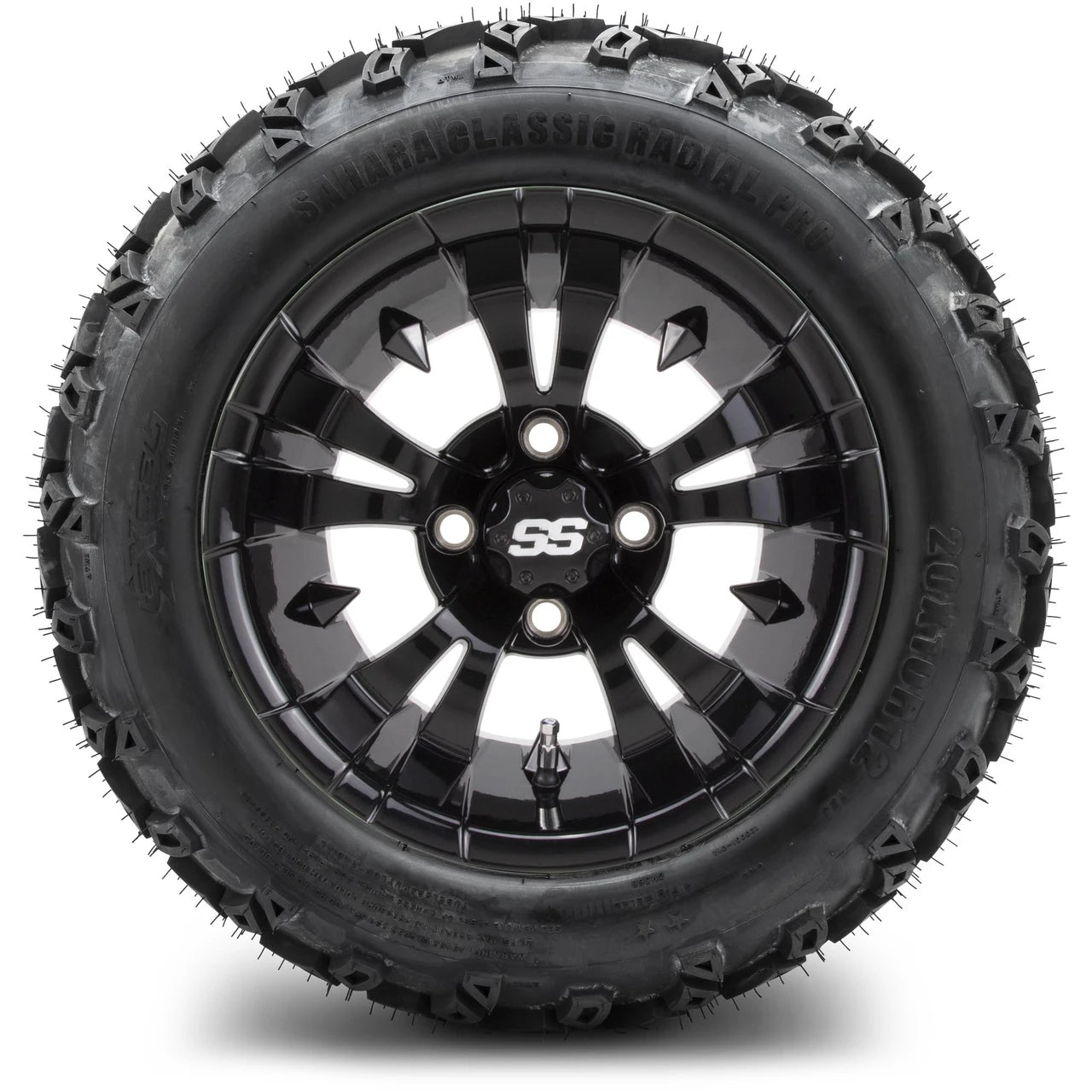 MODZ® 12" Vampire Glossy Black Wheels & Off-Road Tires Combo