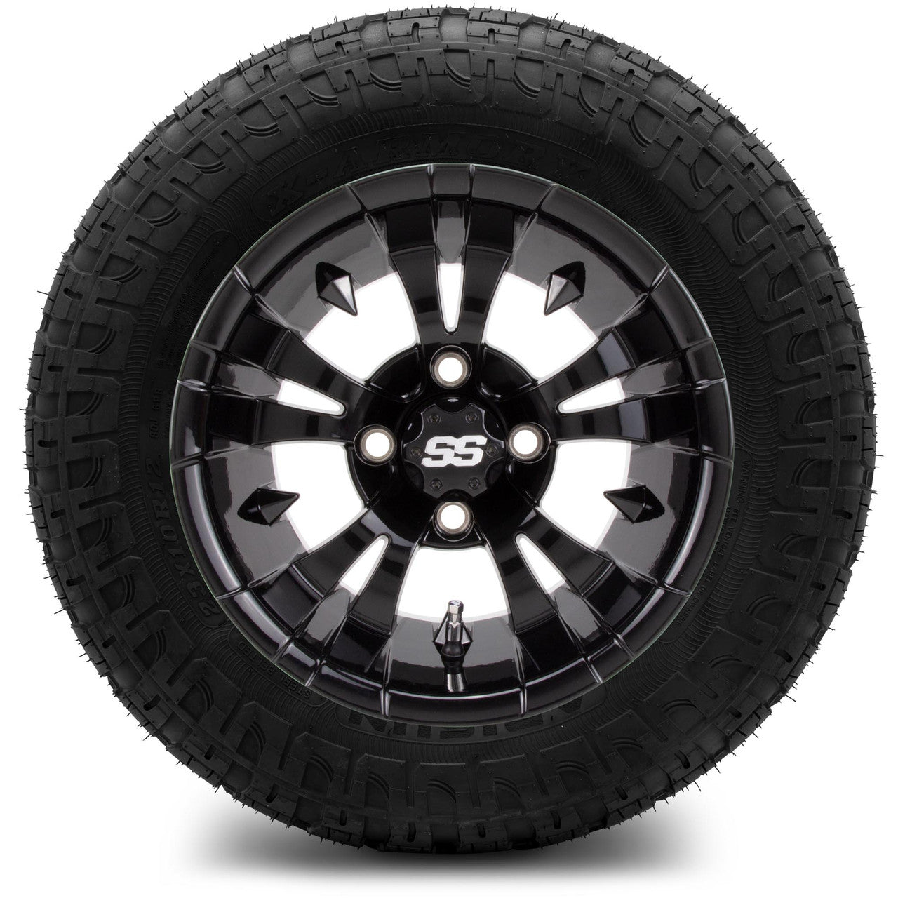 MODZ® 12" Vampire Glossy Black Wheels & Off-Road Tires Combo