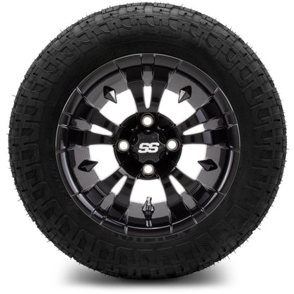 MODZ® 12" Vampire Glossy Black Wheels & Off-Road Tires Combo