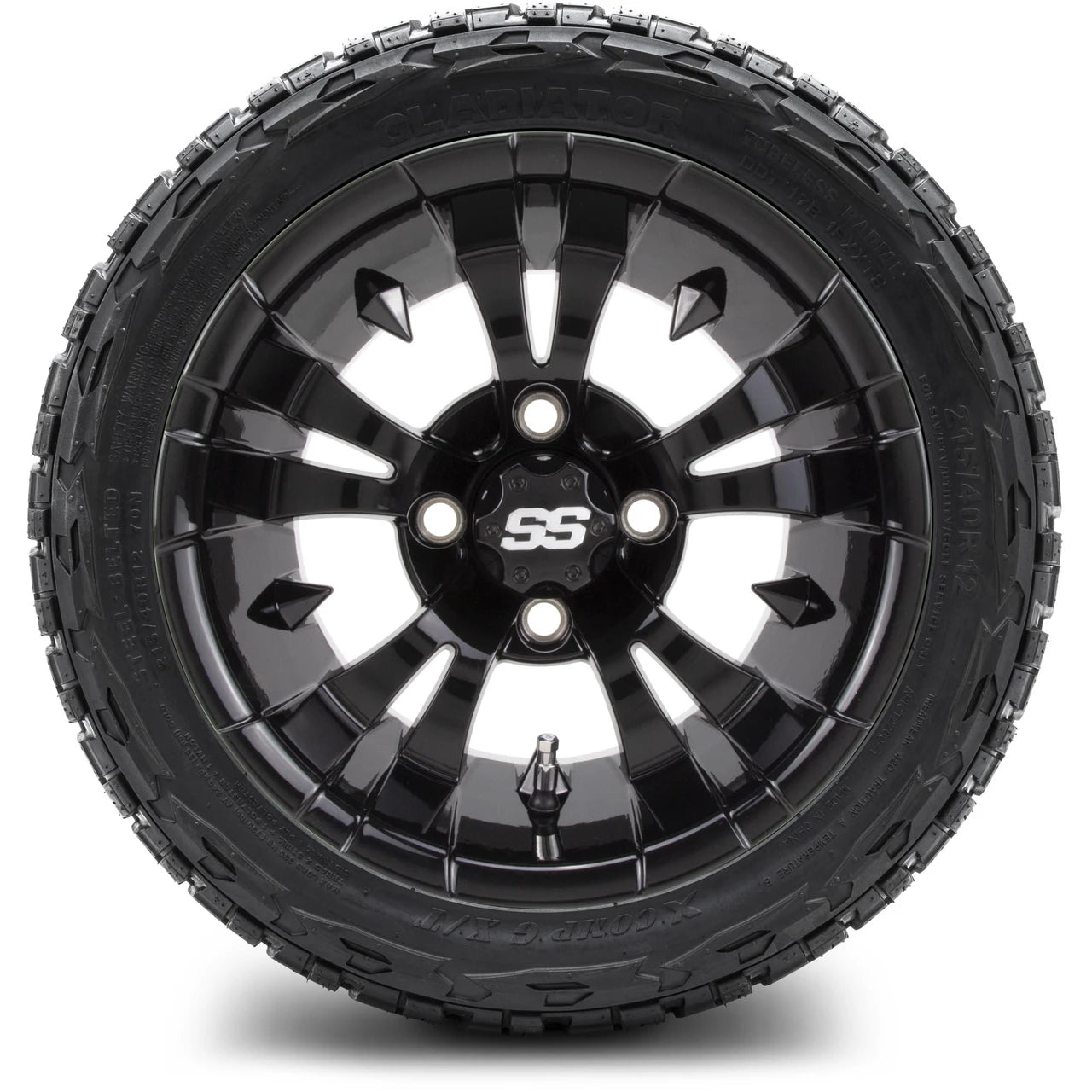 MODZ® 12" Vampire Glossy Black Wheels & Off-Road Tires Combo