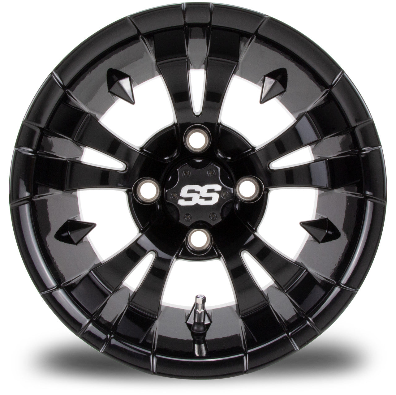 MODZ® Vampire Glossy Black 12" Golf Cart Wheel