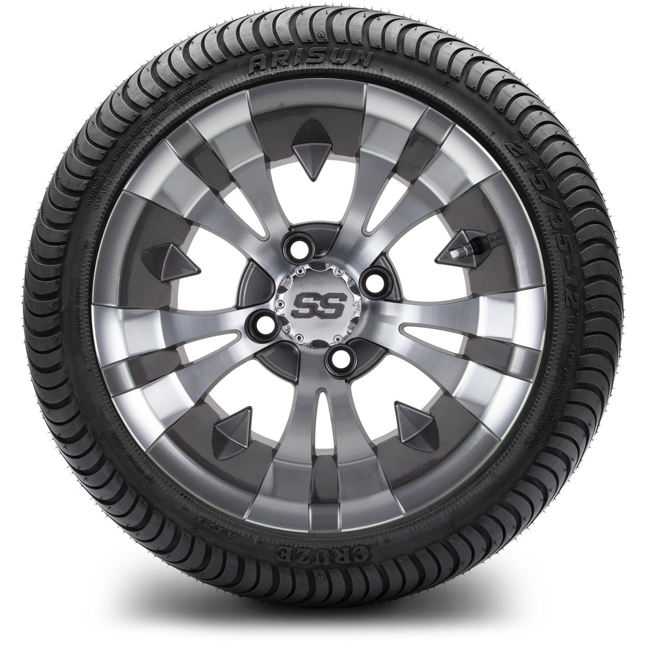 MODZ® 12" Vampire Gunmetal Wheels & Street Tires Combo