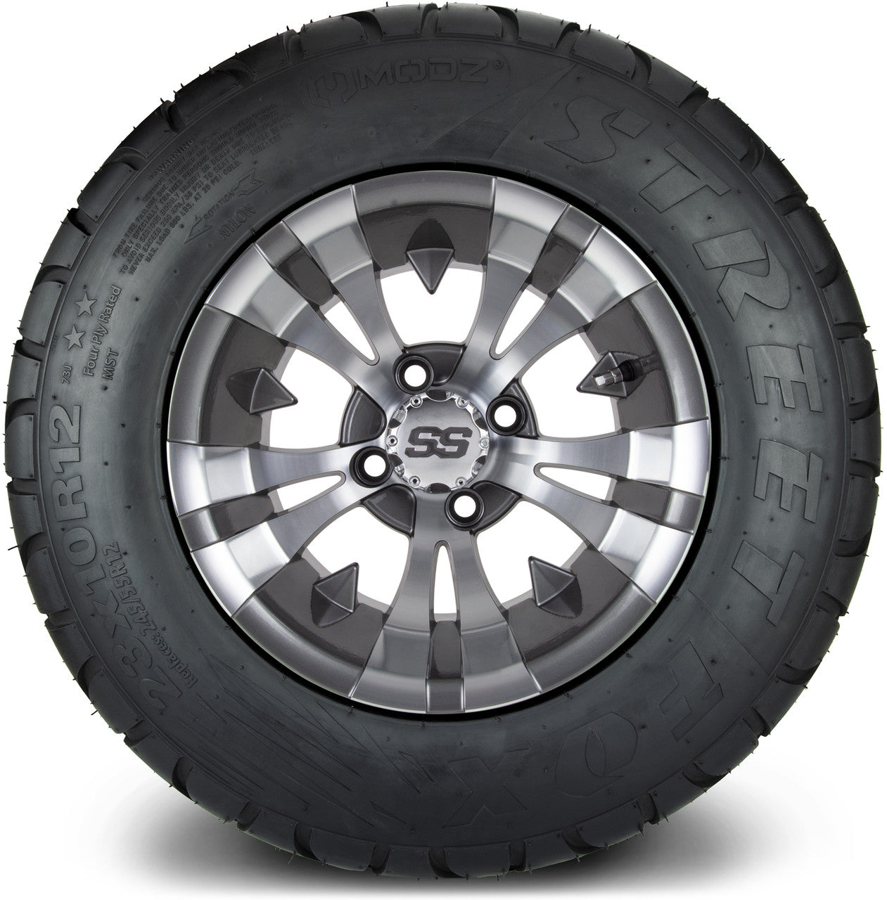 MODZ® 12" Vampire Gunmetal Wheels & Street Tires Combo